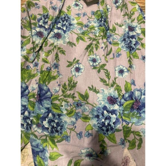 Women's Ruched Linen Slip Dress - Wild Fable Blue Floral Size XS. NWT. 1 - Picture 4 of 6